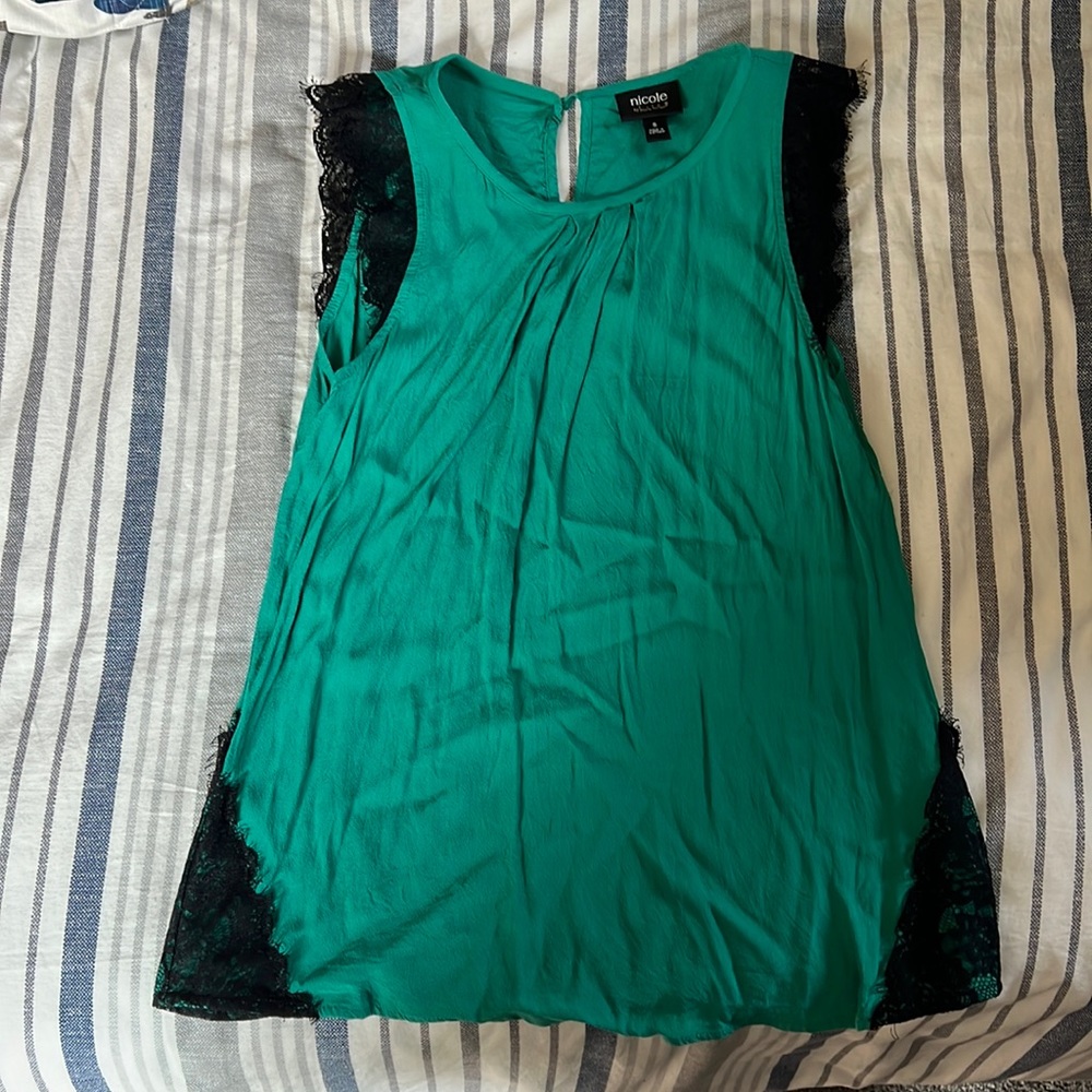 Teal blouse